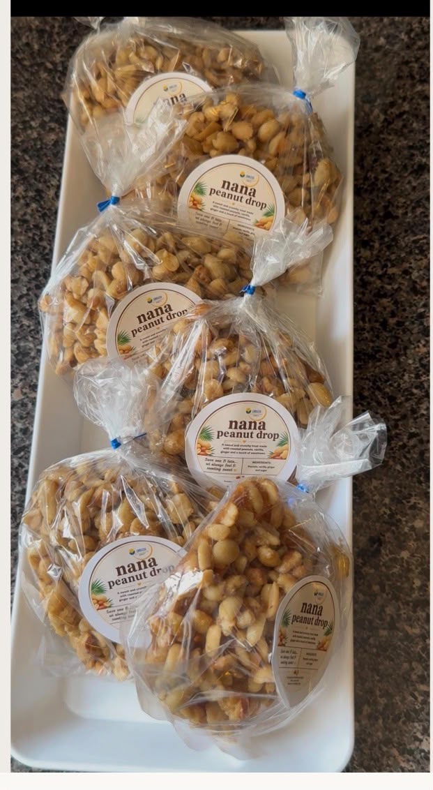 Nana Jamaican Peanut Drops | 3 pack Authentic Homemade Peanut Candy, Ginger Vanilla Treat